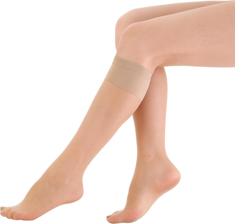EVERSWE 6 Pairs Women's Sheer Knee High Stockings 15D - Image 2